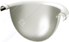 Заглушка желоба Аквасистем 125 полукруглая RR20 белый