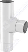 Тройник трубы Аквасистем 90 RAL9010 белый