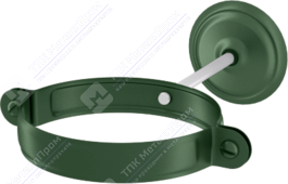 Держатель трубы Аквасистем 90 комплект для крепления трубы RAL6005 зеленый мох