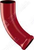 Колено трубы Аквасистем 100 сливное декоративное RR29 красный