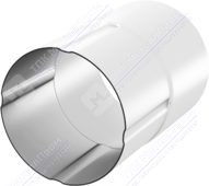 Соединитель трубы Аквасистем 100 RAL9010 белый