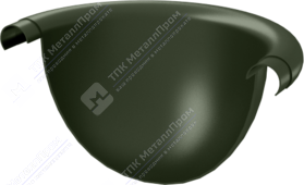 Заглушка желоба Аквасистем 150 полукруглая RR11 темно-зеленый