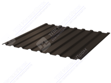 Профнастил полимер С20 0,45 1110/1150 ПЭ RAL8017 шоколад