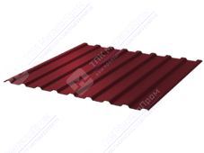 Профнастил полимер С20 0,45 1110/1150 ПЭ RAL3003 рубин