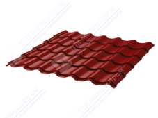 Металлочерепица МЧ2 Монтеррей Ретро 0,45 ПЭ RAL3011 коричнево-красный