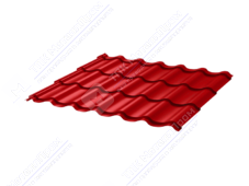 Металлочерепица МЧ2 Монтеррей 0,4 ПЭ RAL3020 красный насыщенный