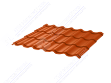 Металлочерепица МЧ2 Монтеррей 0,4 ПЭ RAL2004 оранжевый