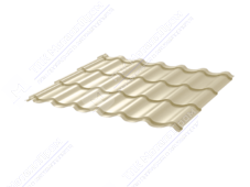 Металлочерепица МЧ2 Монтеррей 0,4 ПЭ RAL1014 слоновая кость