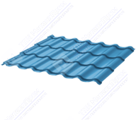 Металлочерепица МЧ2 Монтеррей 0,45 ПЭ RAL5015 синее небо