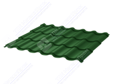 Металлочерепица МЧ1 СуперМонтеррей 0,4 ПЭ RAL6005 зеленый мох