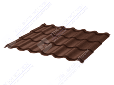 Металлочерепица МЧ2 СуперМонтеррей 0,5 Стальной бархат RAL8017 шоколад