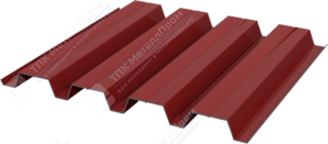 Профнастил полимер Н60 0,45 845/902 ПЭ RAL3011 коричнево-красный