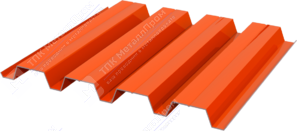 Профнастил полимер Н60 0,45 ТУ 845/902 ПЭ RAL2004 оранжевый