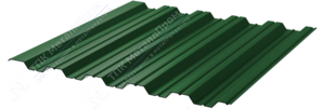 Профнастил полимер НС35 0,5 1000/1060 ПЭ RAL6002 зеленый лист