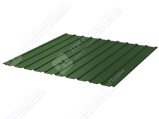 Профнастил полимер С10 0,4 1130/1155 ПЭ RAL6002 зеленый лист