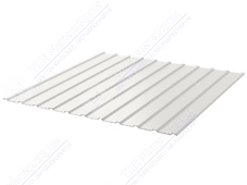 Профнастил полимер С10 0,4 1130/1155 ПЭ RAL9003 сигнально-белый