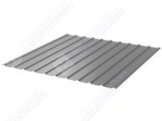 Профнастил полимер С10 0,45 1130/1155 обратная прокатка ПЭ RAL9006 белый алюминий