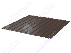 Профнастил полимер С10 0,45 1130/1155 обратная прокатка матовый ПЭ RAL8017 шоколад