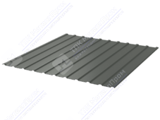 Профнастил полимер С10 0,5 1130/1155 ПЭ RAL7005 темно-серый