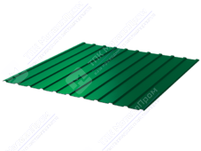Профнастил полимер С10 0,5 1130/1155 ПЭ RAL6029 зеленая мята