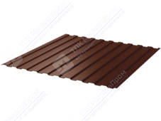 Профнастил полимер С8 0,45 ТУ 1,2м 1,8м ПЭ RAL8017 шоколад