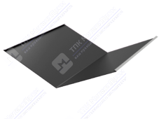 Планка ендовы нижняя 298 298 0,4 2м стандарт ПЭ в пленке RAL7004 сигнально-серый К-510