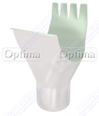 Воронка желоба GrandLine Optima 125 90 RAL9003 сигнально-белый