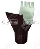 Воронка желоба GrandLine Optima 125 90 RAL8017 шоколад