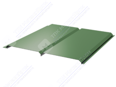 Сайдинг брус 330/355 0,45 ПЭ RAL6021 бледно-зеленый