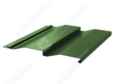 Сайдинг кораб доска 228/255 0,4 ПЭ RAL6002 зеленый лист