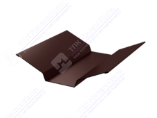 Планка ендовы верхняя 86 80 0,45 2м стандарт матовый ПЭ RAL8017 шоколад К-508