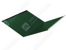 Планка ендовы нижняя 298 298 0,5 2м стандарт Стальной бархат RAL6005 зеленый мох К-510