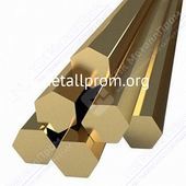 Бронзовый шестигранник БрАМц9-2 22 п/тв