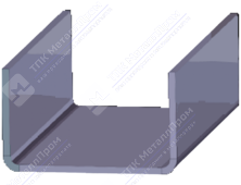 Гнутый П-образный профиль (швеллер) 60х52х2,5 мм