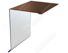 Планка торцевая 95 120 15 0,4 2м стандарт ПЭ RAL8017 шоколад К-506