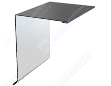 Планка торцевая 95 120 15 0,4 2м стандарт ПЭ в пленке RAL7005 темно-серый К-506