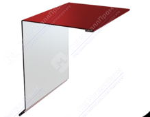 Планка торцевая 95 120 15 0,4 2м стандарт ПЭ в пленке RAL3011 коричнево-красный К-506