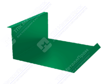 Планка примыкания нижняя 122 250 0,45 2м стандарт ПЭ RAL6029 зеленая мята К-502