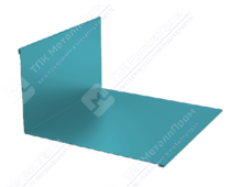 Планка примыкания верхняя 145 250 0,4 2м стандарт ПЭ в пленке RAL5021 морская волна К-501