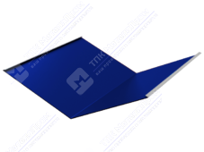 Планка ендовы нижняя 298 298 0,4 2м стандарт ПЭ RAL5002 ультрамарин К-510