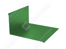Планка примыкания верхняя 145 250 0,4 2м стандарт ПЭ в пленке RAL6002 зеленый лист К-501