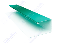 Планка завершающая сложная 30 25 45 0,45 3м ПЭ RAL5021 морская волна К-714