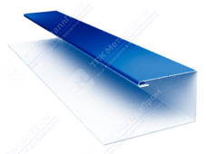 Планка завершающая сложная 30 25 45 0,45 3м ПЭ RAL5005 сигнально-синий К-714