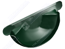 Заглушка желоба GrandLine 125 металл RAL6005 зеленый мох