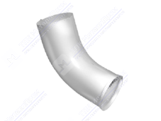 Колено трубы GrandLine 90 сливное металл RAL9003 сигнально-белый