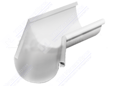 Угол желоба GrandLine 125 135 град наружный металл RAL9003 сигнально-белый