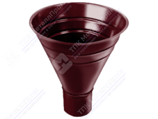 Воронка водосборная GrandLine 250 90 металл RAL3005 красное вино