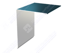 Планка ветровой доски 95 120 15 0,45 2м стандарт ПЭ RAL5012 голубой К-507