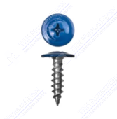 Саморез 4,2 16 CMM острый с пресс-шайбой RAL5005 сигнально-синий