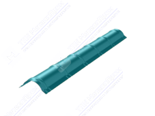 Конек металлочерепичный 0,45 2м стандарт ПЭ RAL5021 морская волна К-513